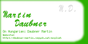 martin daubner business card